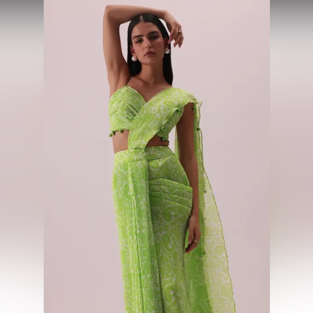 Lehenga SKIRT only! Size 6. Citrus green. Never worn.